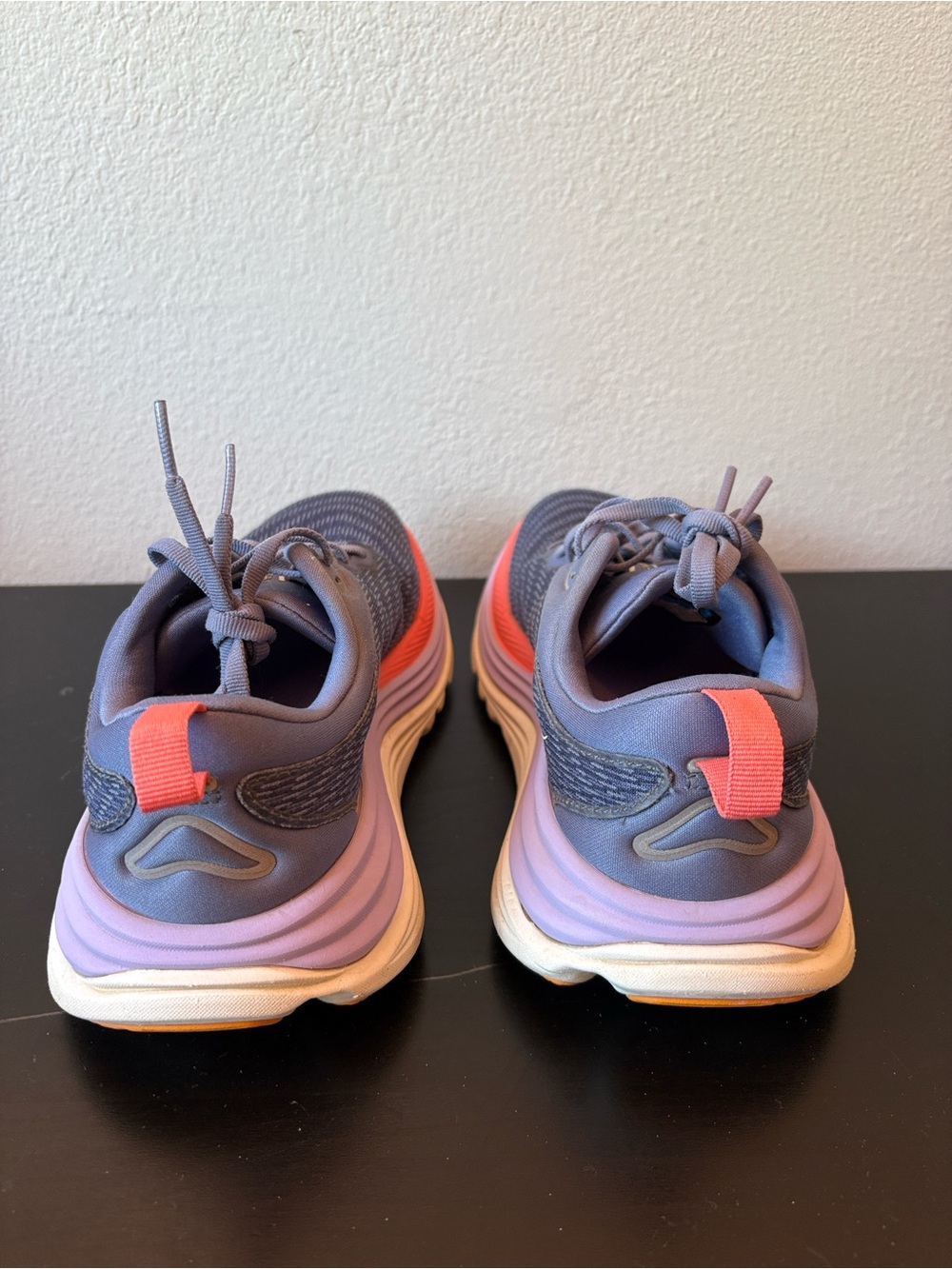 HOKA Women's Gaviota 5 Gray & Coral Running Shoes - Picture 7 of 9
